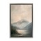 Stupell Industries Misted Mountain Lake Scene Floating Frame, design by Petal Prints Design